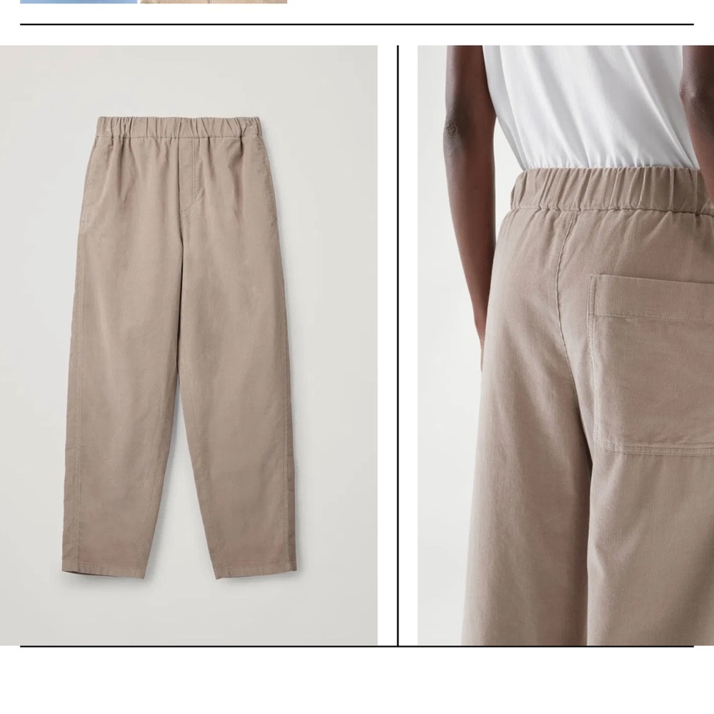 COS
Relaxed-Fit Corduroy Trousers Europe 36 US 6 color tan organic cotton - Picture 6 of 14